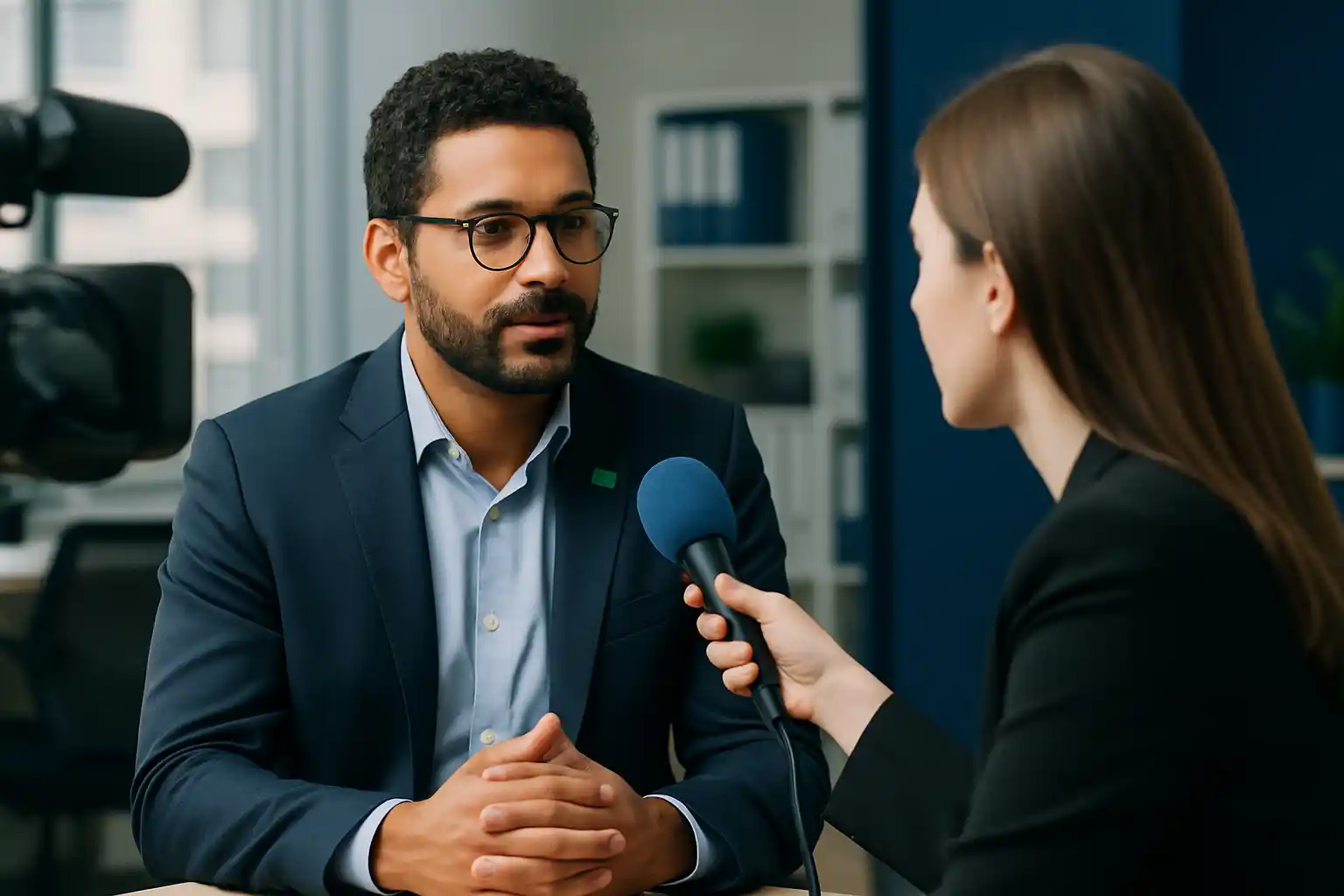 assessoria de imprensa para consultores - Consultor em entrevista de imprensa, destacando-se no mercado